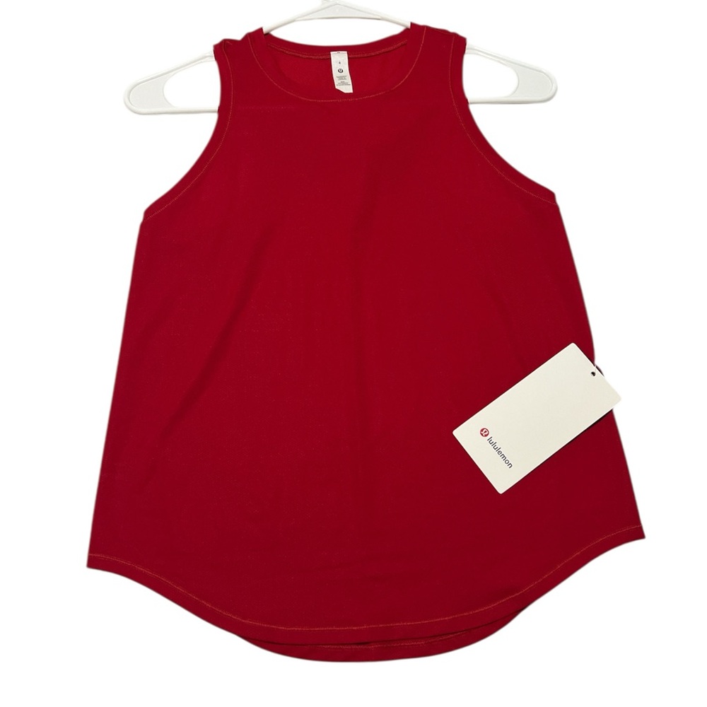 NWT Lululemon High-Neck Running Training Tank Top | Size: 4 | Dark Red